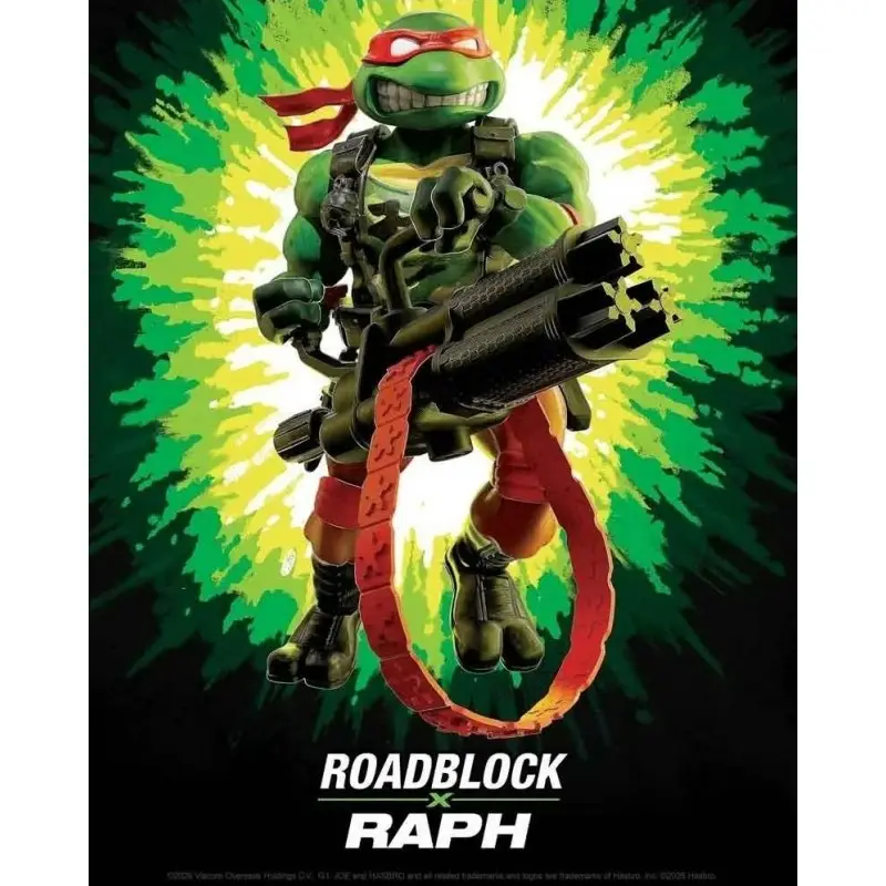 Figurine Raphael x Roadblock - Teenage Mutant Ninja Turtles Classic Réduction
