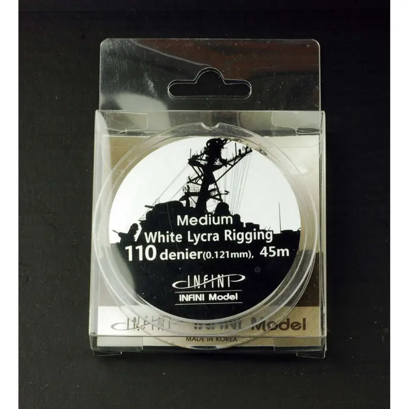 FILS LYCRA BLANC HAUBANAGE DIAM 0.121MM 45M FIN INFINI MODEL Offre Spéciale