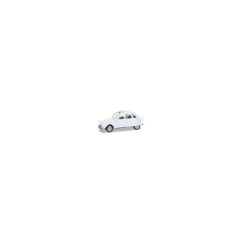 CITROEN 2 CV BLANCHE AVEC MALLE 1/87 HO HERPA Affaire À Saisir
