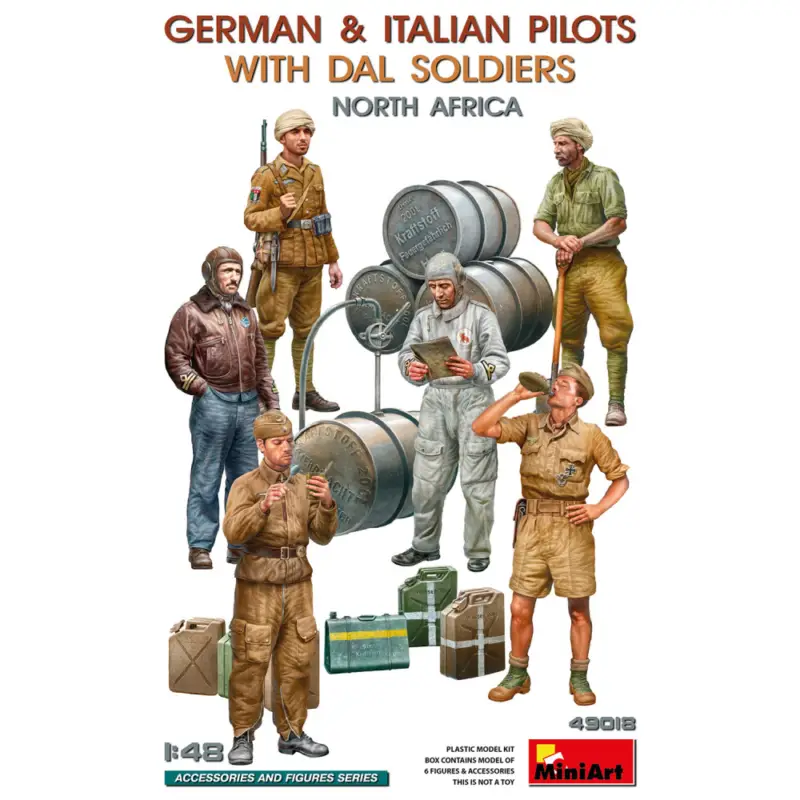 Dernier Modèle Set figurines Pilotes Allemagne Italie WW2 1/48 MINIART