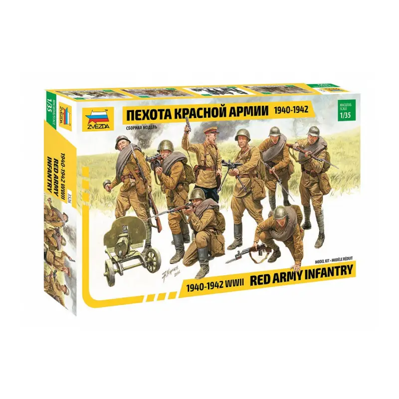 Infanterie soviétique 1940/42 WW2 maquette 1/35 ZVEZDA Meilleur Choix