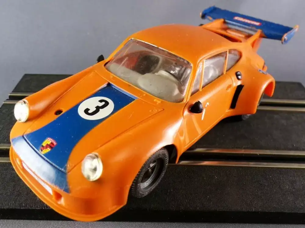 Certifié Carrera Universal 40451 - Porsche 911 RSR Turbo Orange N°3 Eclairage sans Boite 1/32