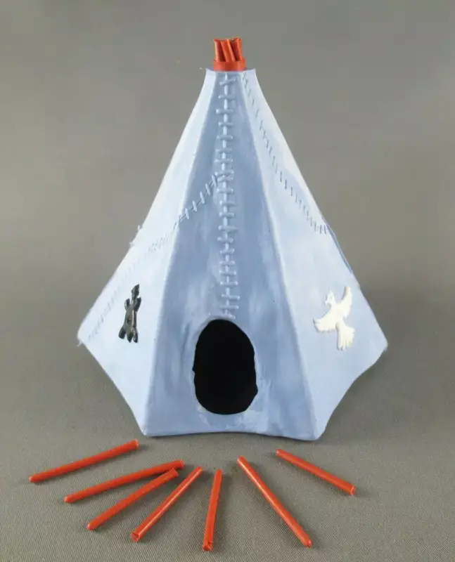 Pas Cher Timpo Indiens Accessoire Tippi Tente Bleue (réf 1005) 1