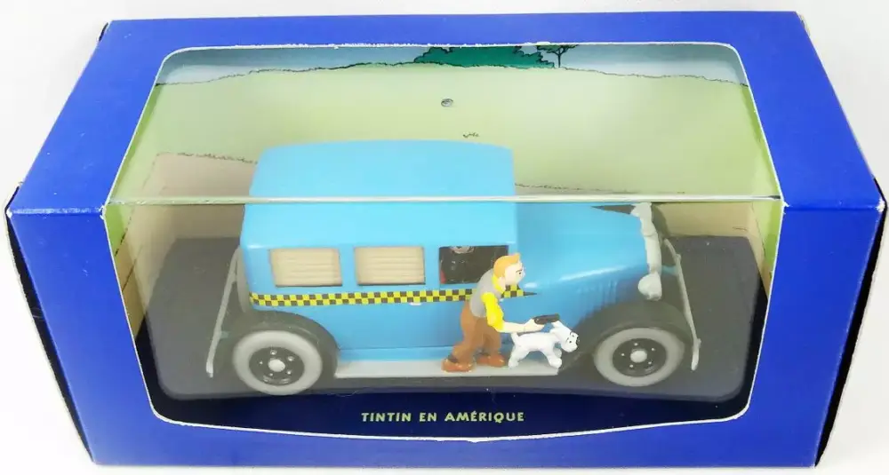Tintin - Editions Atlas - N° 04 Le Taxi bleu de Tintin en Amérique neuf en boite Marque