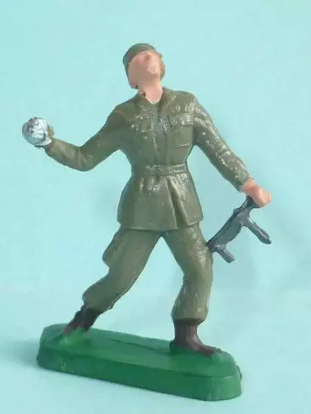 Starlux 30mm - Militaire - Armée Moderne - Combattant Grenade & Mitraillette (réf M11) Solde