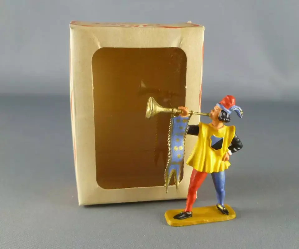 Livraison Express Starlux - Moyen-âge - série 60 - réf 6014 (socle blanc) - Piéton héraut d'armes Neuf Boite