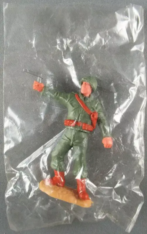 Certifié Timpo - WW2 - Américains - 2ème série - Officier avec pistolet jambes droites Neuf Sachet
