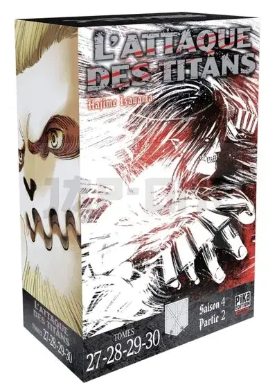Acheter Direct L'ATTAQUE DES TITANS - L'INTEGRALE - T07 - L'ATTAQUE DES TITANS COFFRET T27 A T30 - COFFRET 4 TOMES