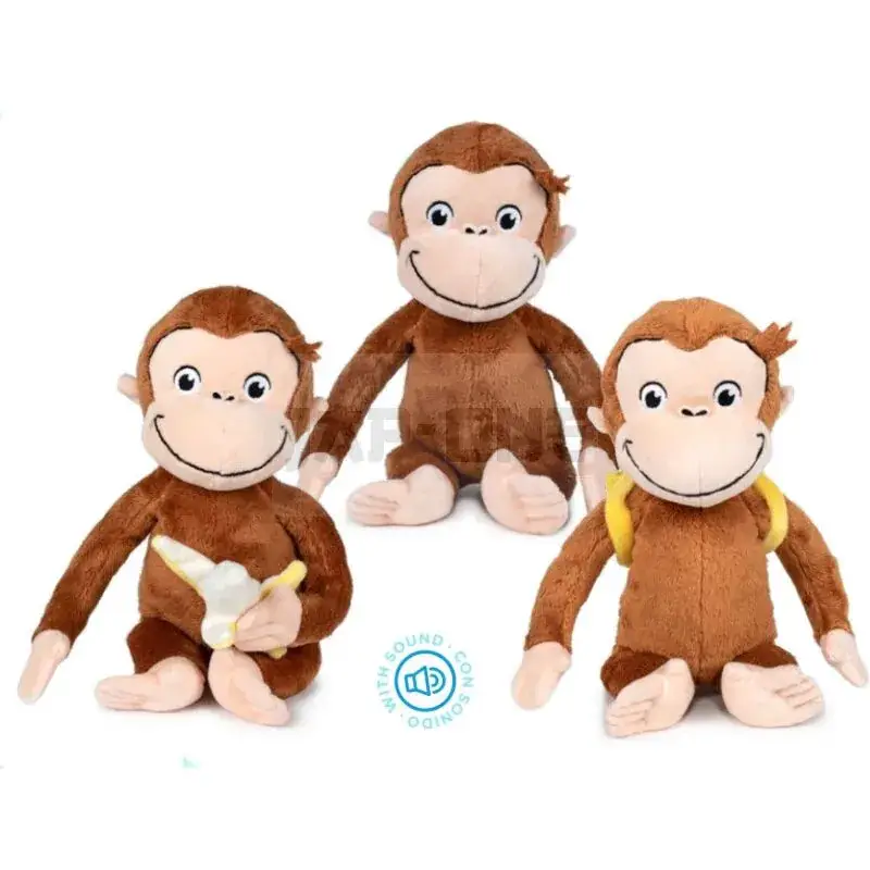 Curious George Soft Peluche Toy With Sound 30Cm Assorted Dernière Chance