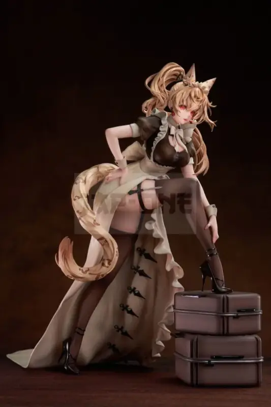 Original Character Figurine Pvc 1/7 Battle Maid Different Species Leopard Cat Maria 24 Cm Certifié