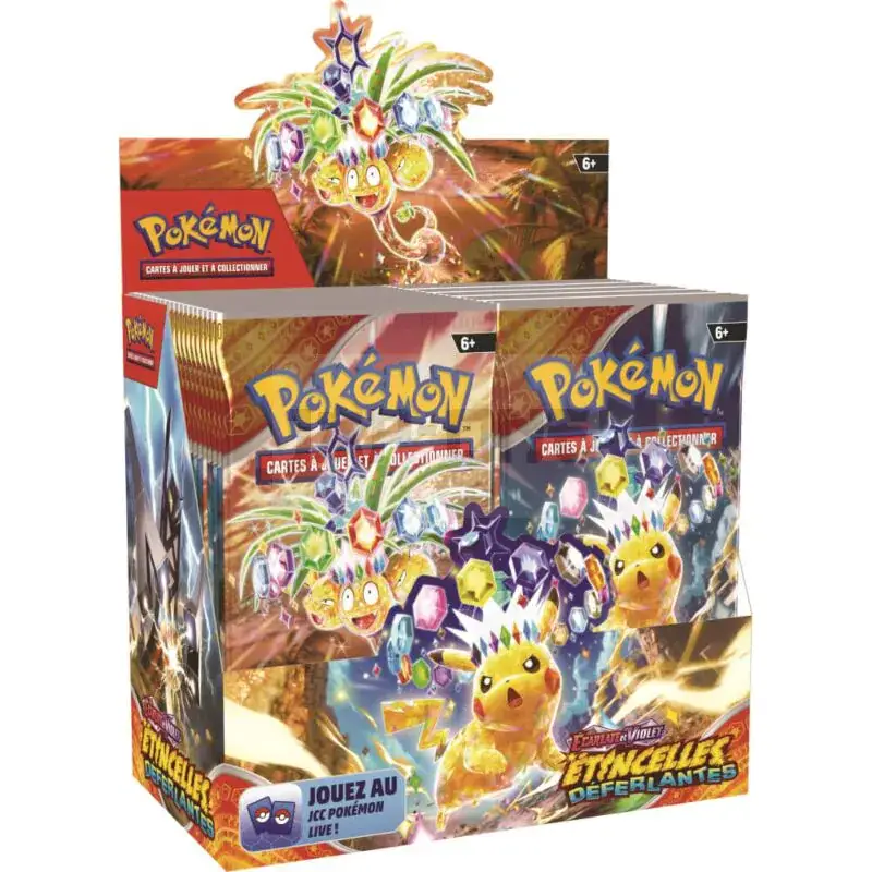 Pokémon – Display 36 Boosters Français EV08 – Ecarlate et Violet – Étincelles Déferlantes TCG Cartes Soldes
