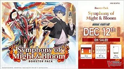 Authentique Cardfight!! Vanguard – Vge-Dz-Bt11 Symphony Of Might & Bloom Sneak Preview Kit – En