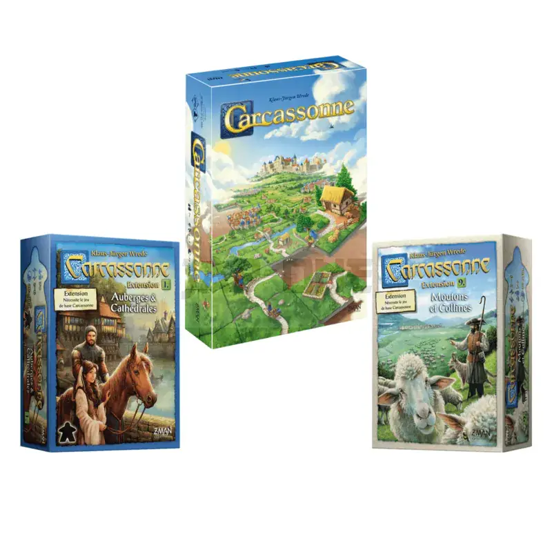 Offre Du Jour Bundle Carcassonne + Ext 1 + Ext 9 Fr