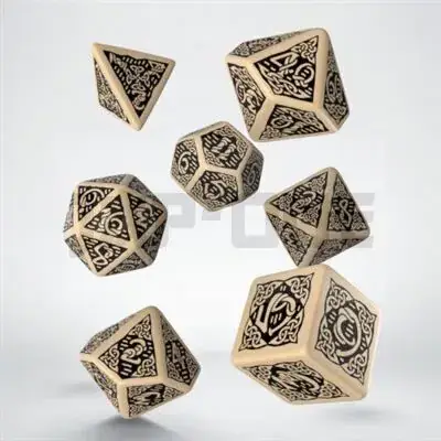 Dernier Modèle Celtic Revised Beige & Black Dice Set