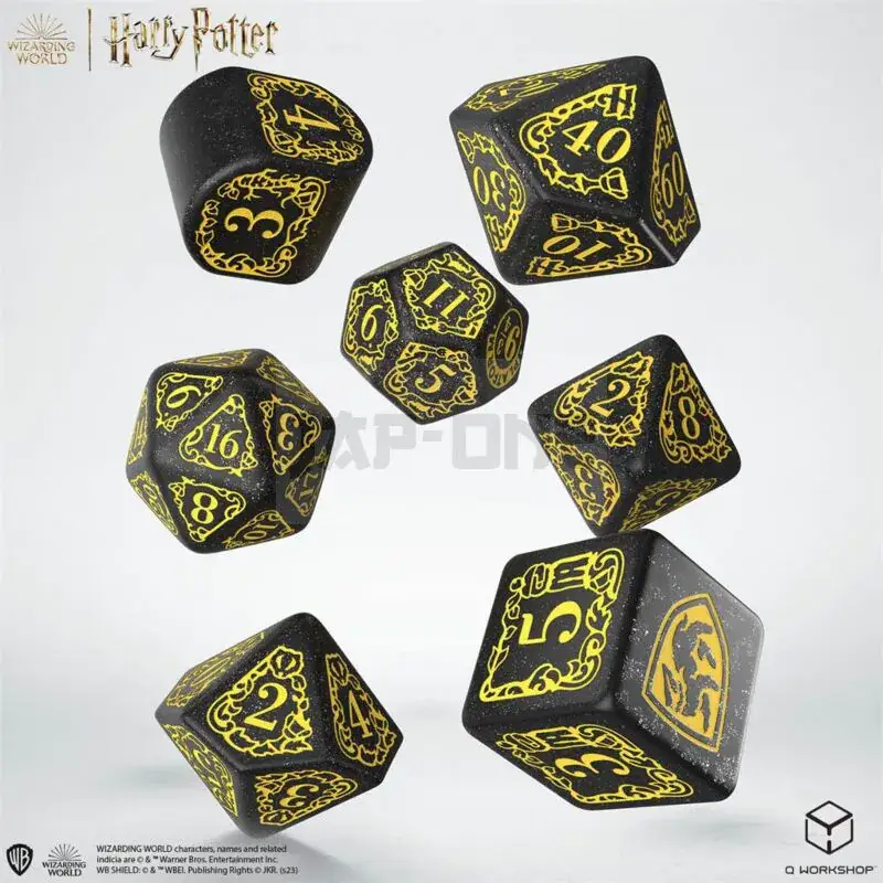 Marque Harry Potter. Hufflepuff Modern Dice Set – Black