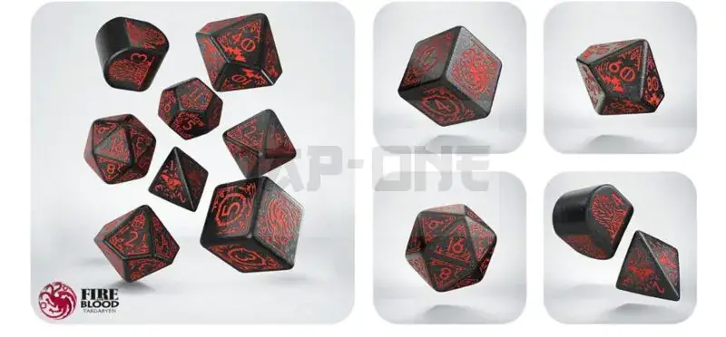 Paiement Sécurisé Game Of Thrones. Targaryen Dice Set.