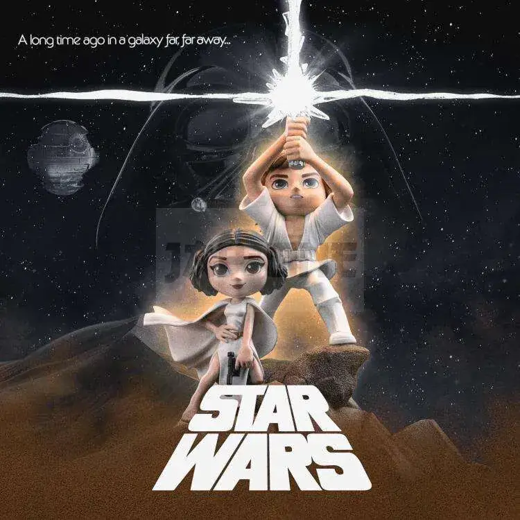 Star Wars Luke And Leia Minico 29 Cm Paiement Sécurisé