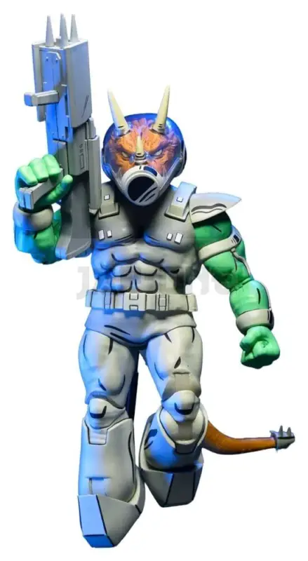 Tortues Ninja (Mirage Comics) Figurine Shock Commando Triceraton 18 Cm Prix Cassé