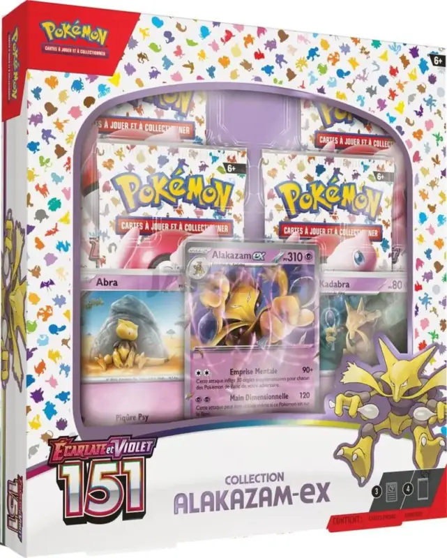 Pokémon Ev3.5 : Coffret Alakazam-Ex 4B Pokémon 151 Fr Petit Prix