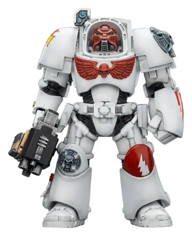 Certifié Warhammer 40,000 Figurine White Scars Terminator 2 With Power Fist And Storm Bolter 14 Cm