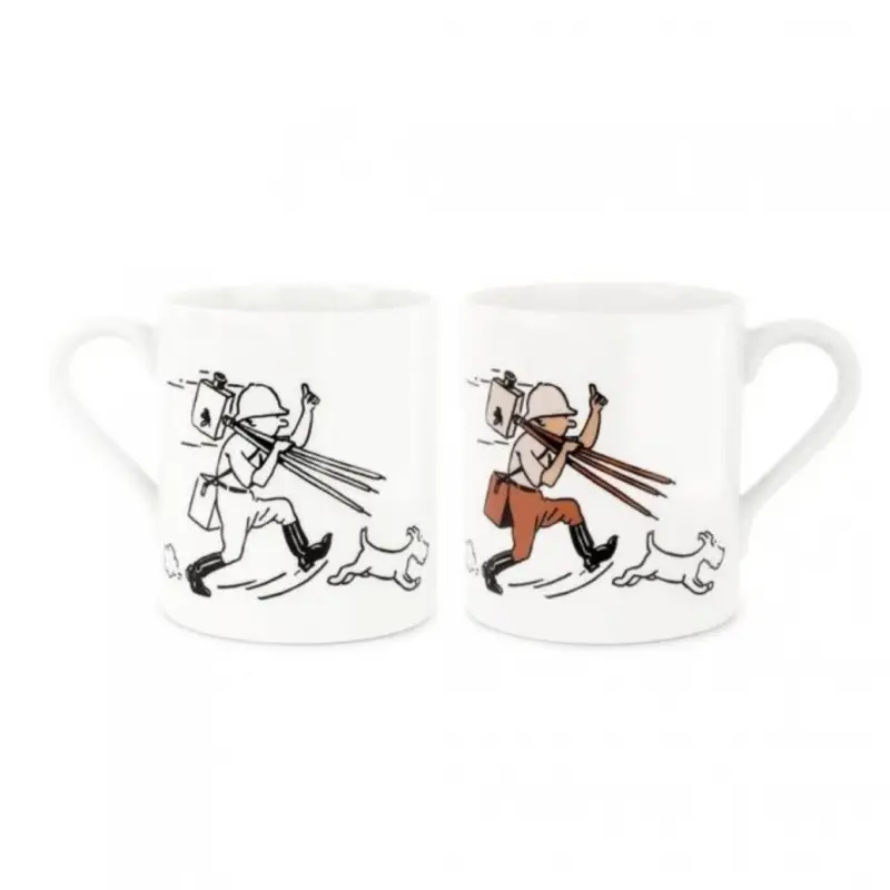 Mug Noir & Blanc/ Colorisé - Tintin au Congo Vente Flash