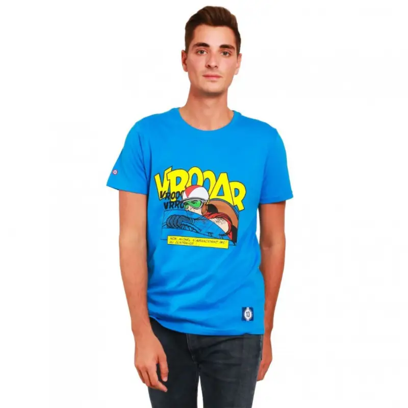 Commander Vite T-Shirt VROAR bleu, Michel Vaillant, Taille L
