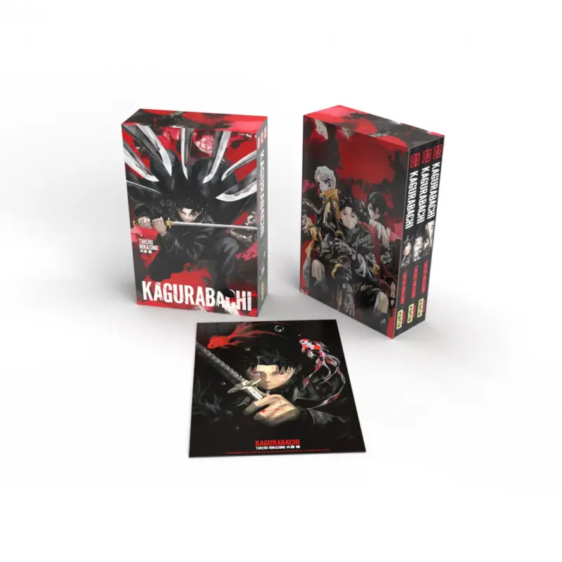 Achat Immédiat Coffret Kagurabachi T 1 – 2 – 3 + Ex-libris