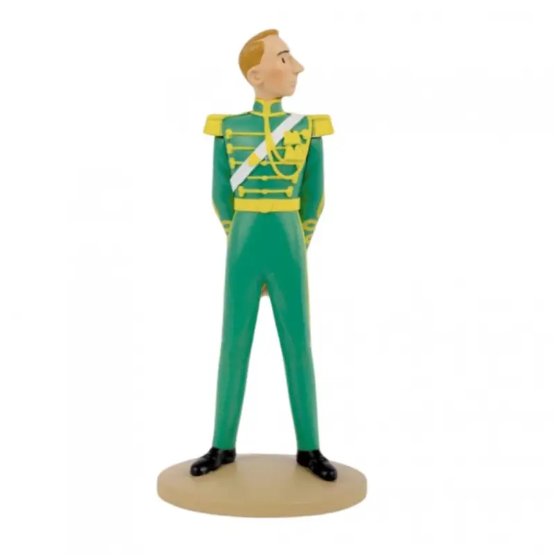 Figurine de collection Tintin, Hergé en officier de la cour Syldave 13cm Haute Qualité