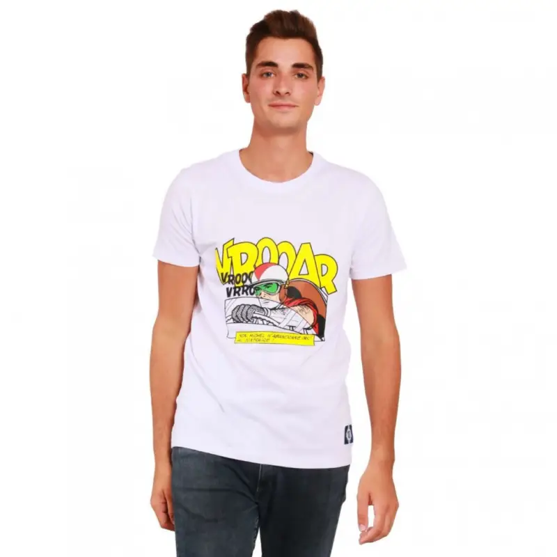 T-Shirt VROAR blanc, Michel Vaillant, Taille XL Paiement Sécurisé
