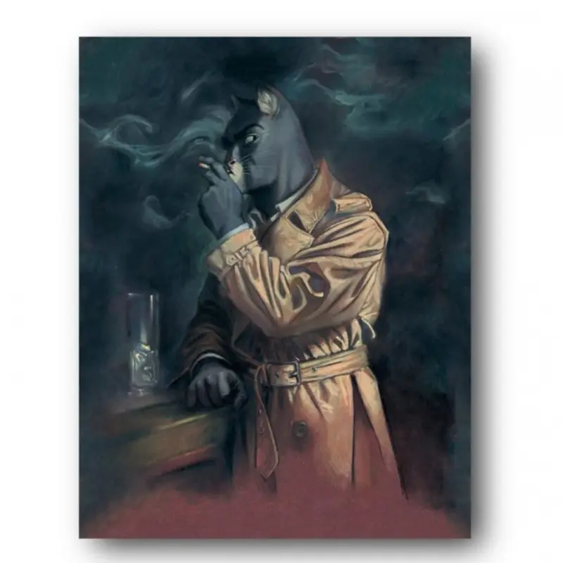 Tableau Blacksad 8 - Blacksad au bar 55x70 cm Offre Spéciale