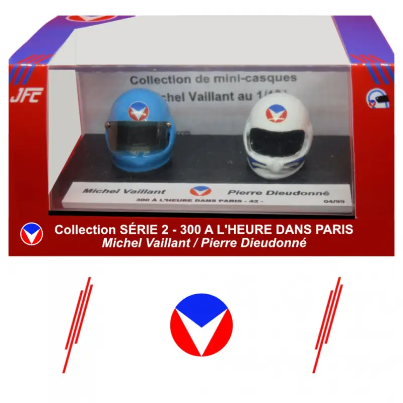 Expédition Rapide Duo de mini casques Michel Vaillant - Michel Vaillant et Pierre Dieudonne - 300 a l'heure dans Paris