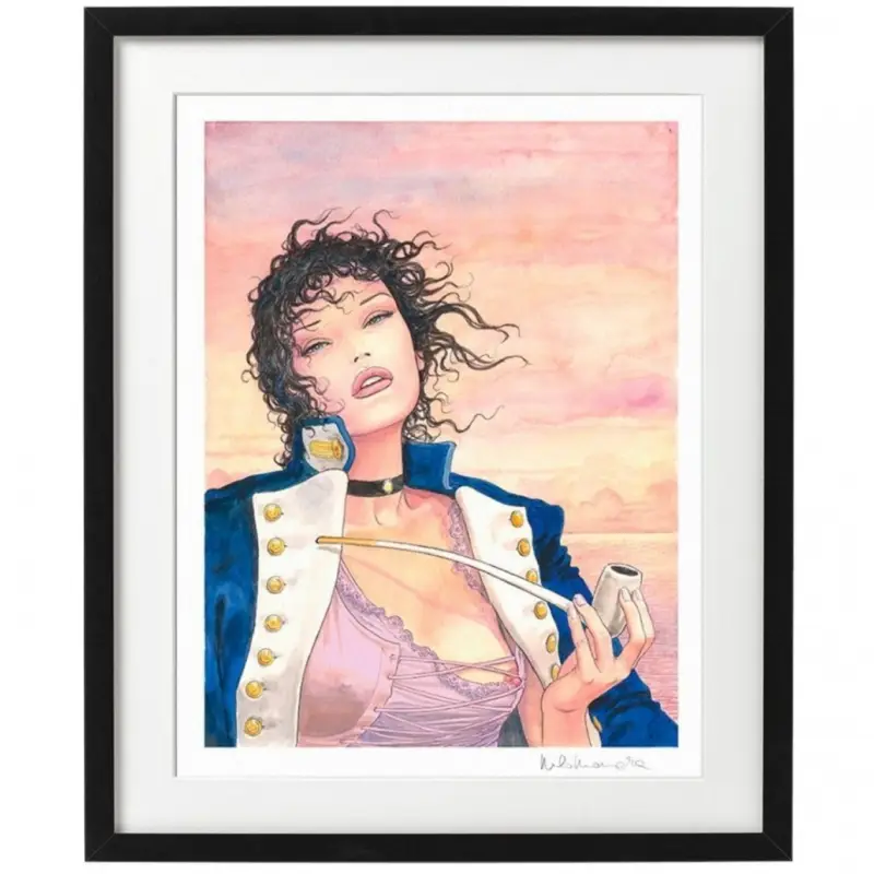 Sérigraphie Molly au Crépuscule Violet - Milo Manara Achat Immédiat