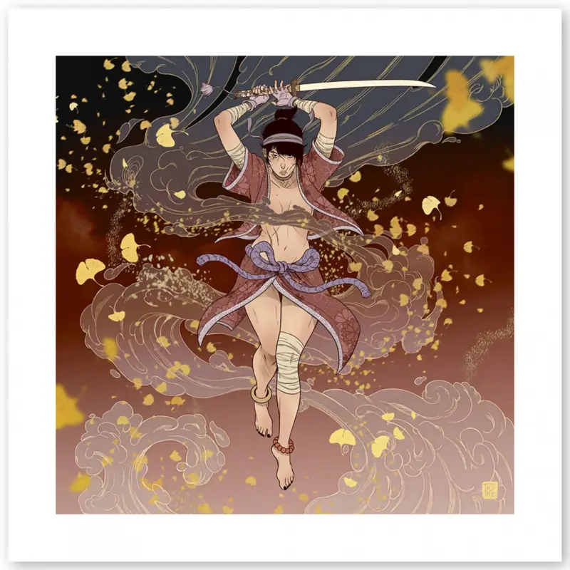 Digigraphie, Samurettō - Ichō no Kaze par David Tako Réduction