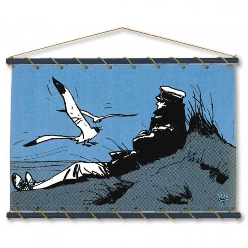 Commande En Gros Toile tendue coton Corto Maltese – Dune – moyen modèle – bleu