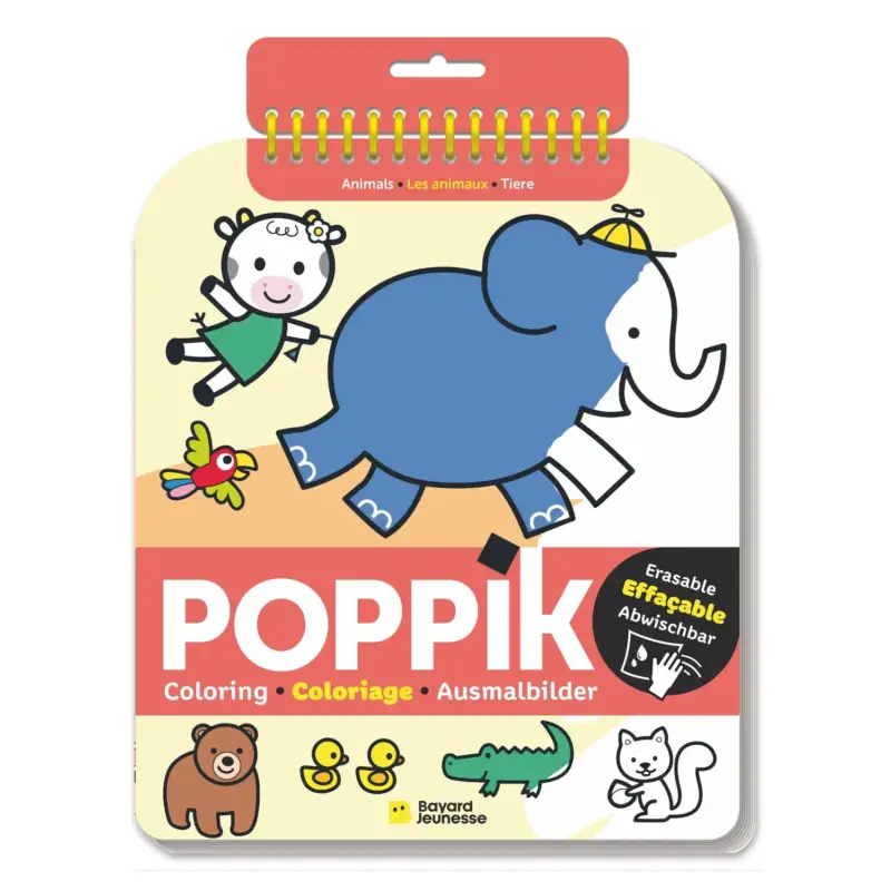 Poppik Carnet de coloriages effaçables Animals | Multicolore Top Vente