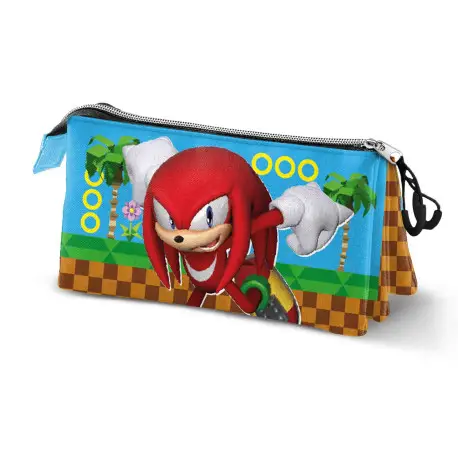Bon Plan Sonic The Hedgehog SEGA Knuckles Run Triple Carry Case
