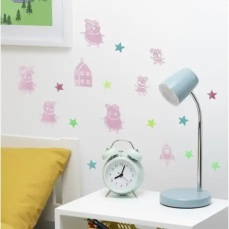 Peppa Pig Autocollants décoratifs muraux phosphorescents Authentique
