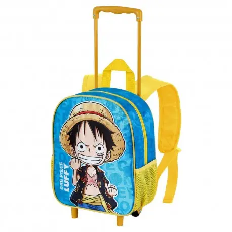 Dernière Chance Petit Sac à Dos à Roulettes One Piece Monkey, Bleu