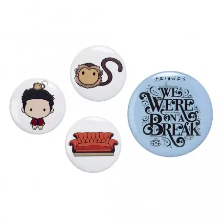 Set de 4 badges Ross - Friends Meilleur Choix