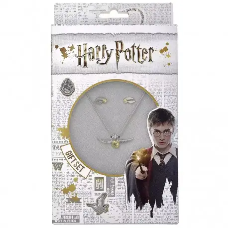 Prix Cassé Ensemble Collier et Boucles d'Oreilles Vif d'Or Harry Potter