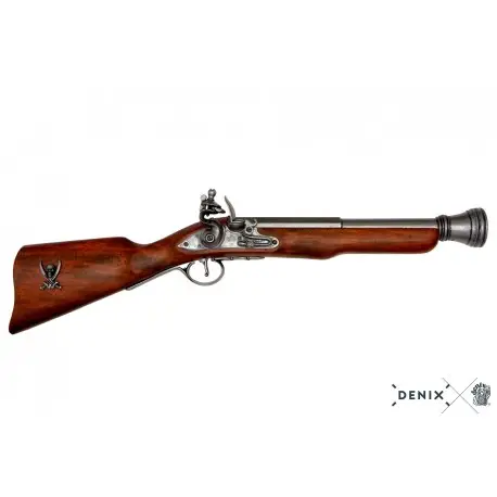 Bon Plan Réplique de Tromblon Pirate du XVIIIe Siècle en Métal et Bois