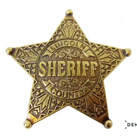 Usine Directe Insigne de Shérif Lincoln County Réplique en Métal