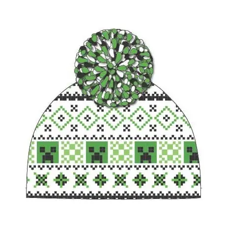 Promotion Saisonnière Bonnet Pom-Pom Minecraft Officiel Acrylique