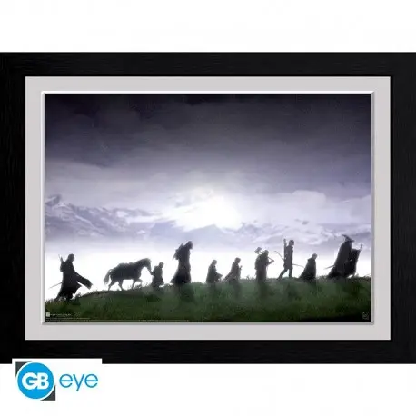 Impression encadrée "Fellowship" du Seigneur des Anneaux (30x40 cm) Usine Directe