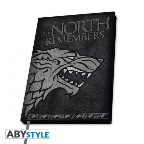 Paiement Sécurisé Carnet A5 Game of Thrones "Stark" - Lot de 4
