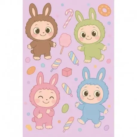 Certifié Couverture polaire 100x140 cm Labubu sous licence officielle