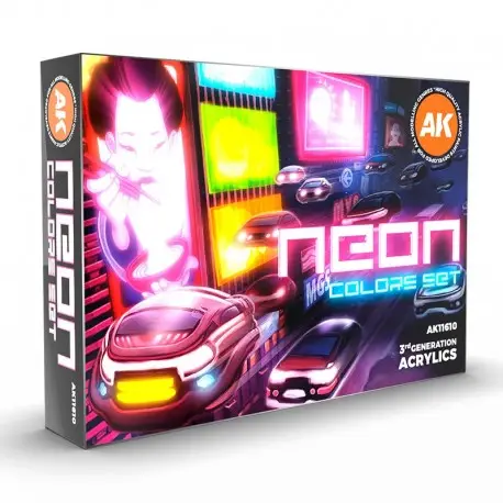 Coffret Peintures Acryliques Néon AK-Interactive Dernière Chance