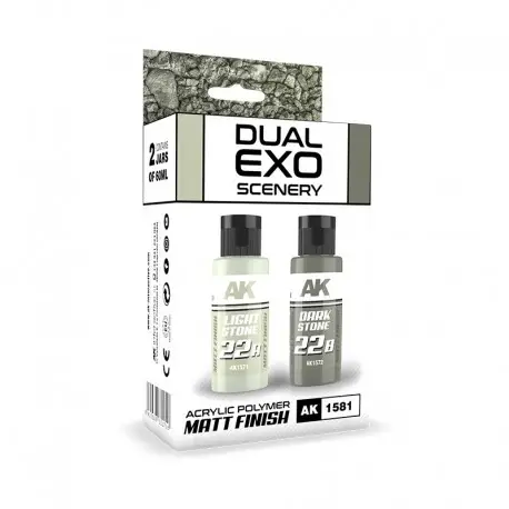 Ensemble Dual Exo Scenery Light & Dark Stone 60ml AK-Interactive Soldes