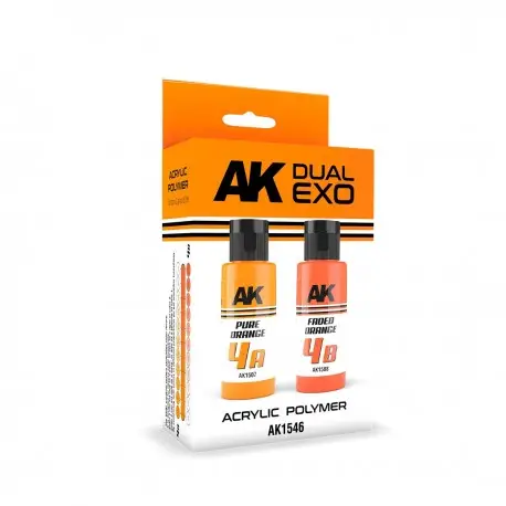 Commande En Gros Ensemble de Peinture Dual Exo Orange Pur et Estompé AK-Interactive