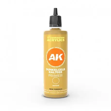 Promotion Saisonnière Apprêt Acrylique Jaune Foncé Dunkelgelb RAL 7028 100ml